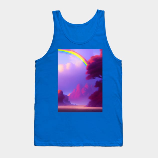 RAINBOW ON SUMMER DAY WITH LILAC CLOUDS Tank Top by sailorsam1805